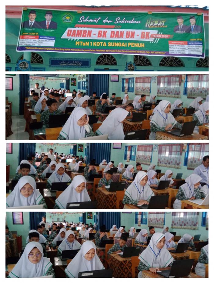 Pelaksanaan UAMBN-BK di MTs N 1 Kota Sungai PenuhTahun Pelajaran 2019-2020 Berjalan Dengan Lancar.
