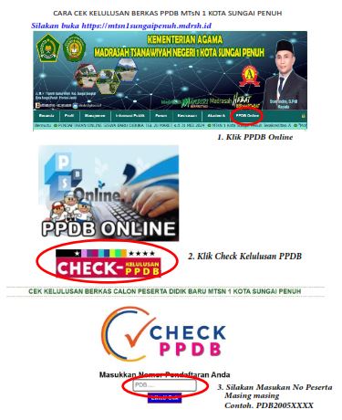 CEK KELULUSAN BERKAS CALON PESERTA DIDIK BARU MTsN 1 KOTA SUNGAI PENUH