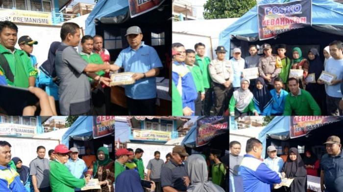 Kasubbag TU Dampingi MTsN Model Kunjungi Korban Kebakaran