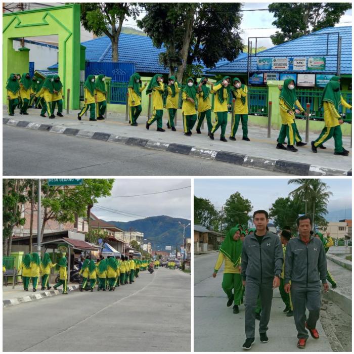 Sabtu sehat di MTsN 1 Kota Sungai Penuh, Jalan Santai Yang Menyenangkan