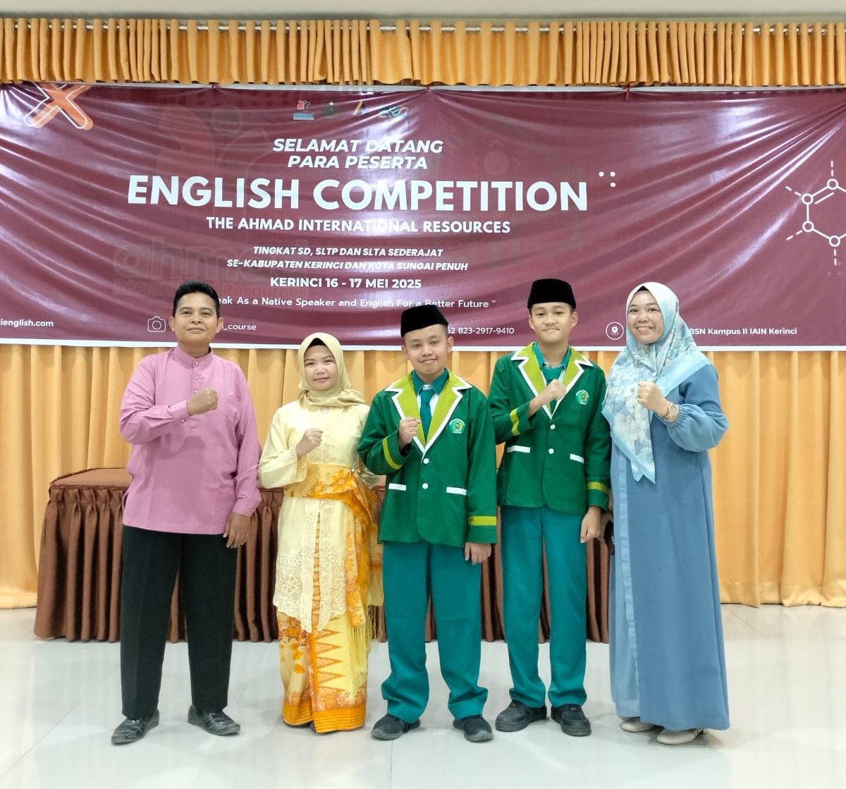 Siswa MTsN 1 Kota Sungai Penuh Raih Prestasi Gemilang di Ajang English Competition Ahmad International Resources