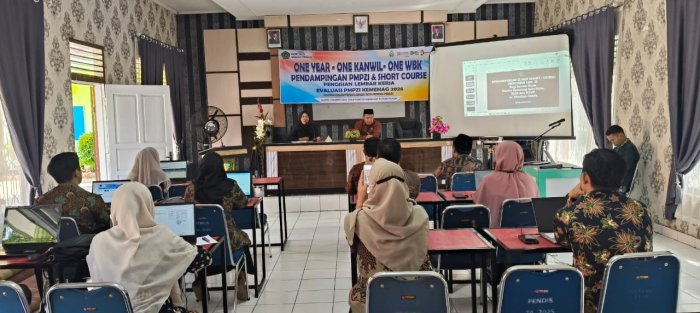 Kepala MTsN 1 Kota Sungai Penuh ikuti Acara Pendampingan PMPZI dan Short Couse Pengisian lembar kerja Zona Integritas